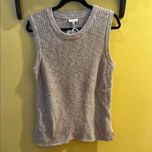 Ella Moss Cream Ribbed Tank Sweater